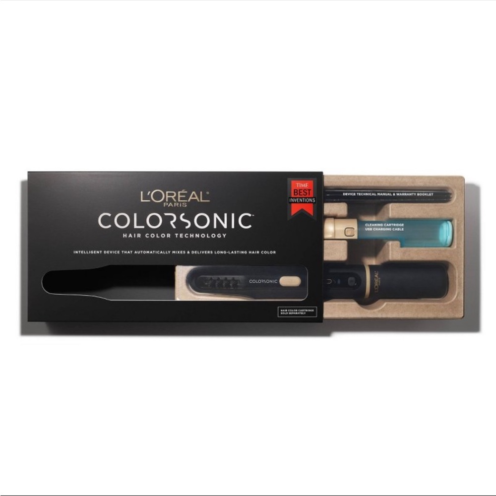 L'Oreal Paris Colorsonic Hair Color Device plus cartridge in soft black